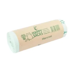 Afvalzak Bio Happy Sacks 60x80cm T30 60 Liter (24×10 stuks) Best