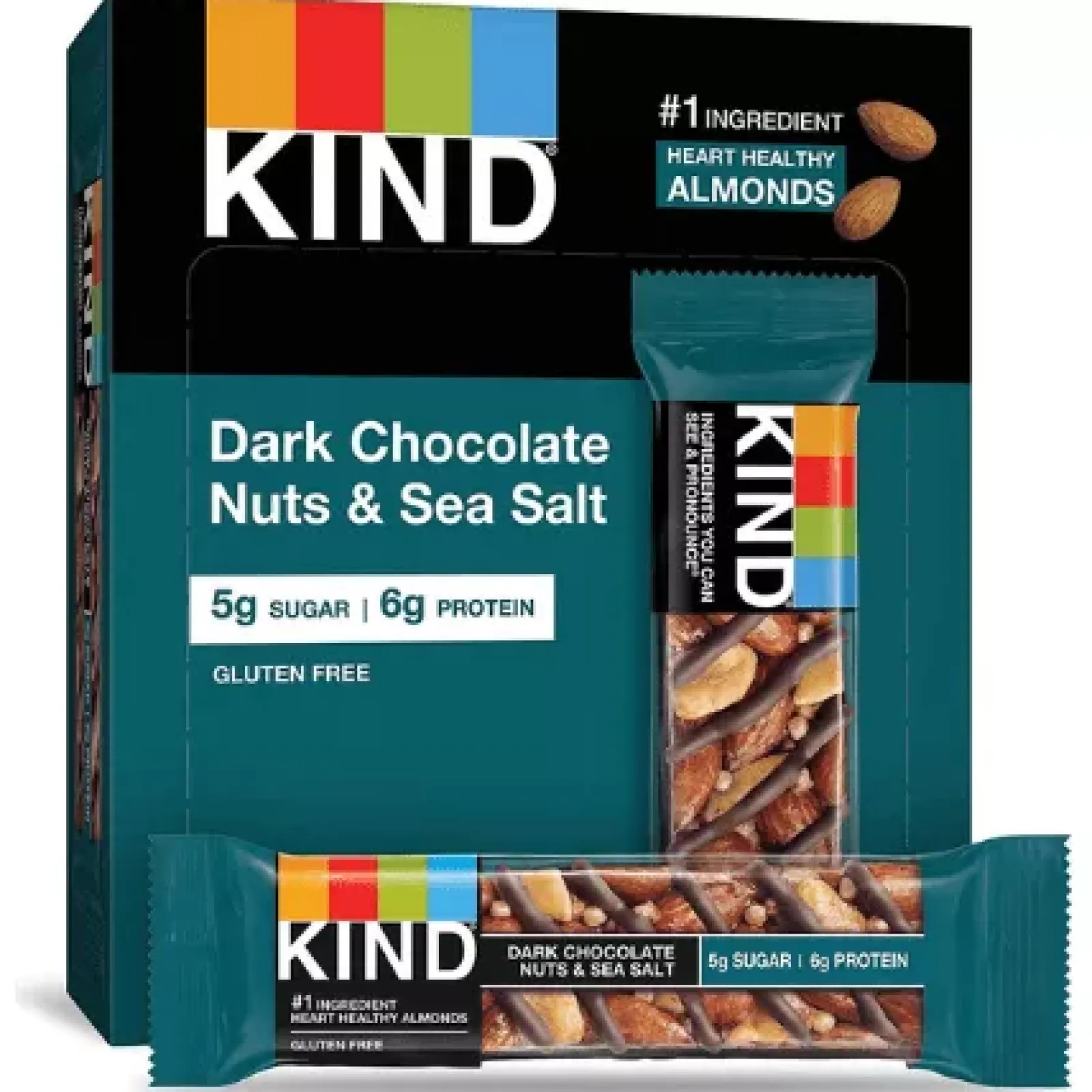 BE-KIND Single Dark Chocolate Nuts & Seasalt (12x40gr) Clearance