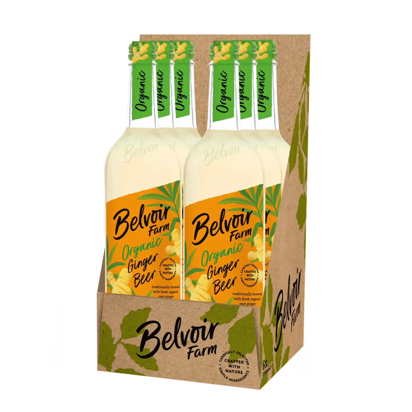 Belvoir Farm Ginger Beer Pressé Bio (6X 750ml) Outlet