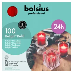 Bolsius Relight Navulling Rood 30 uur (80 stuks) Best