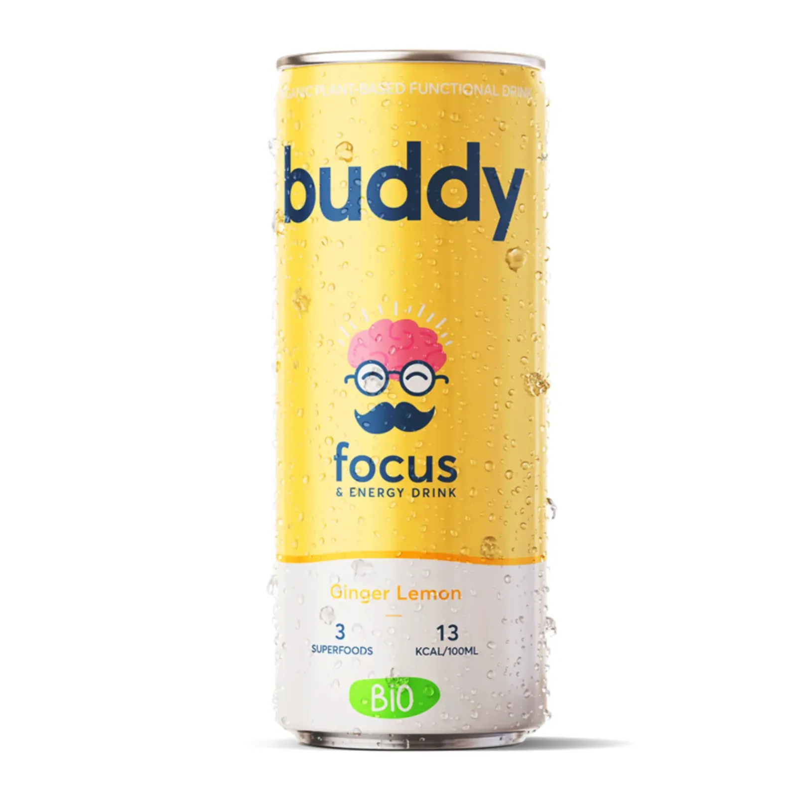 Buddy Ginger Lemon Bio Blikje (12x 250ml) New