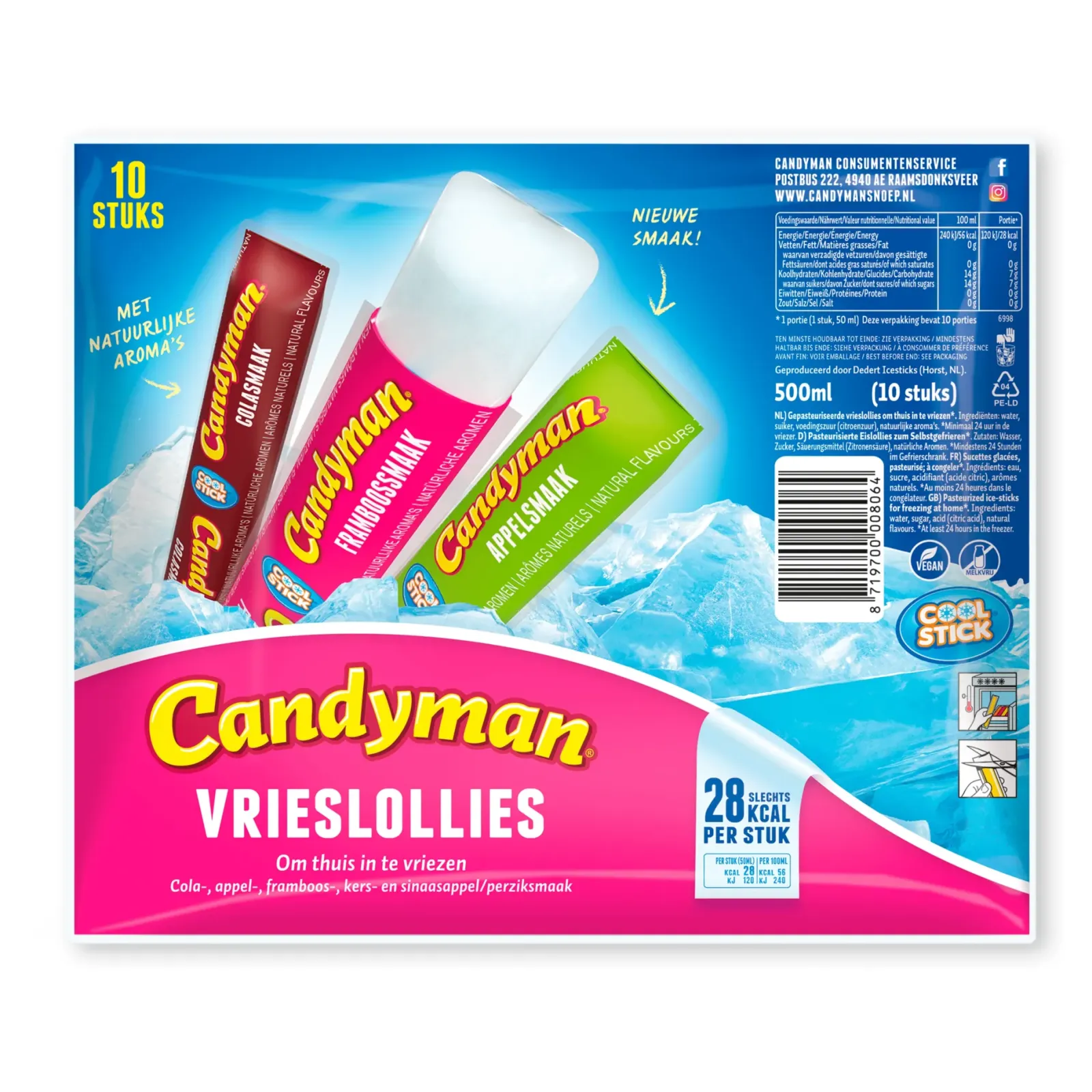 Candyman Vrieslollies (200x 50ml) Discount