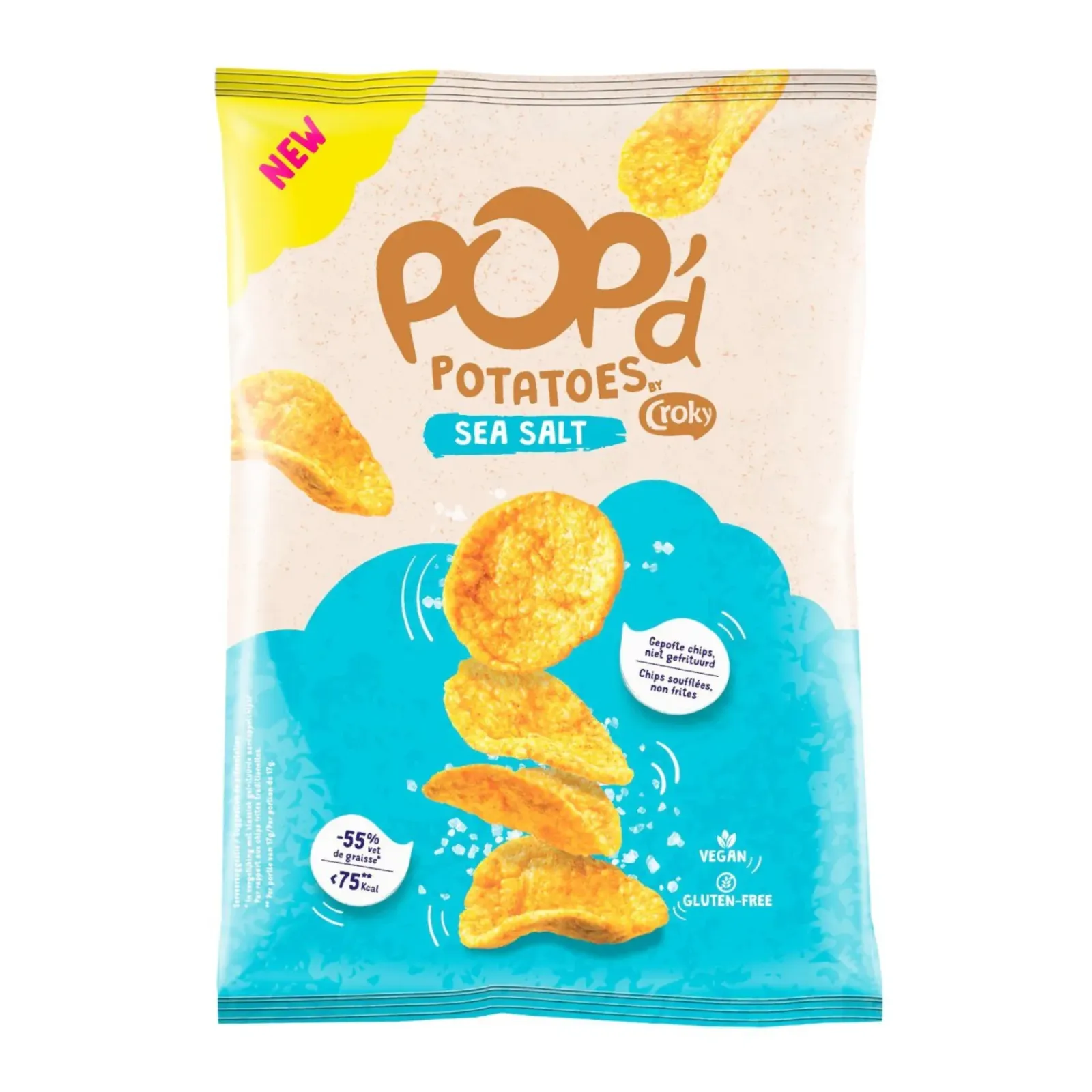 Croky Pop’d Potatoes Sea Salt (24x 17gr) Hot