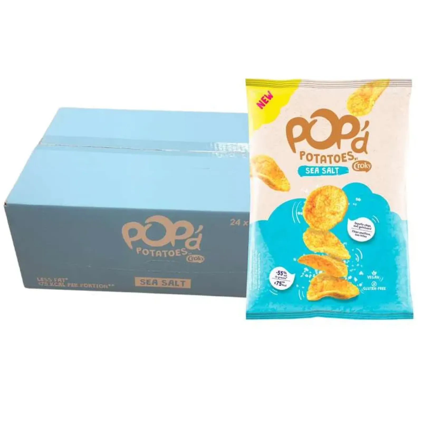 Croky Pop’d Potatoes Sea Salt (24x 17gr) Hot