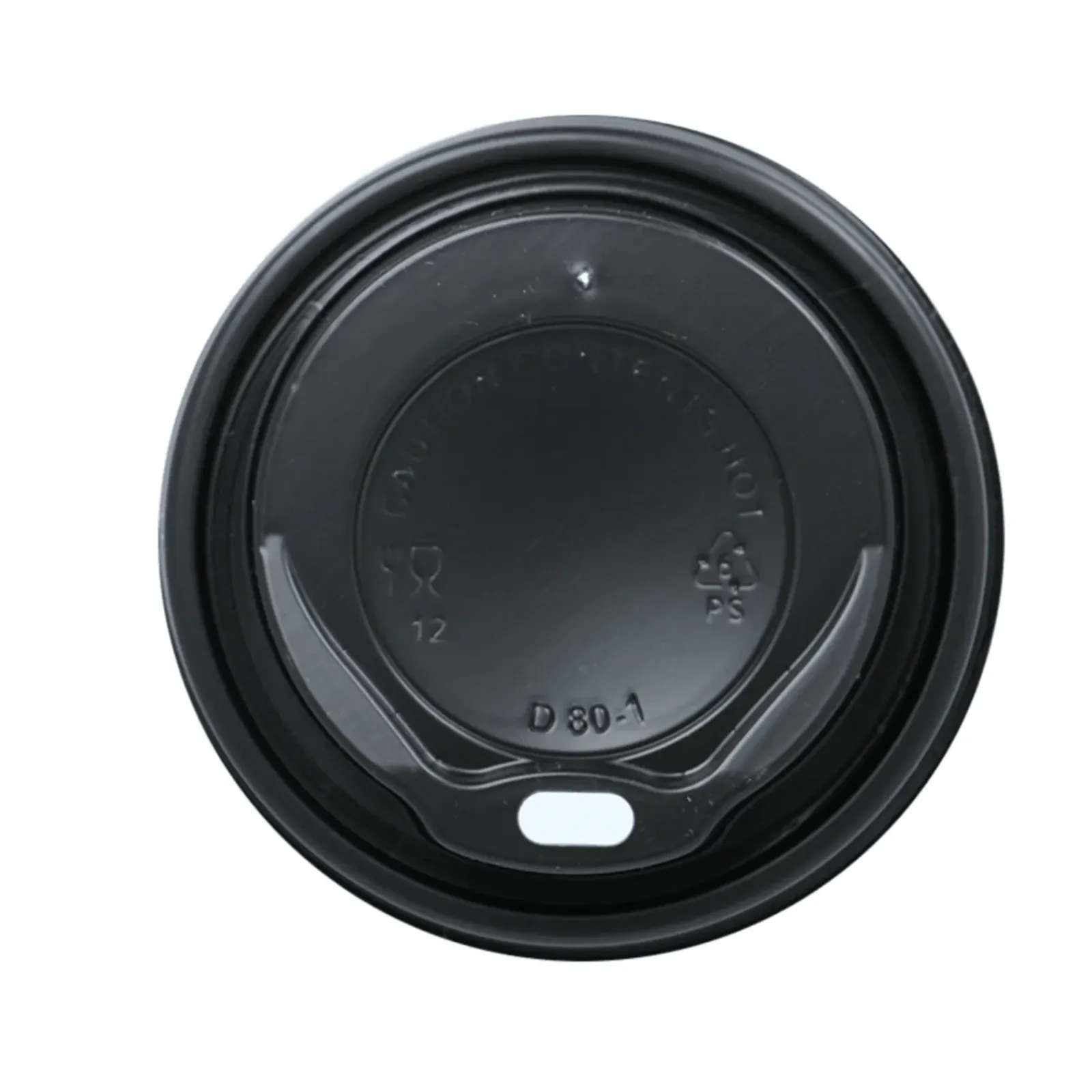 Deksel to-go zwart 80mm t.b.v. Koffiebeker 230ml (100 stuks) Outlet