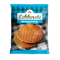 De Lekkerste Roomboter Stroopwafels 80gr (24x 2 stuks) Outlet