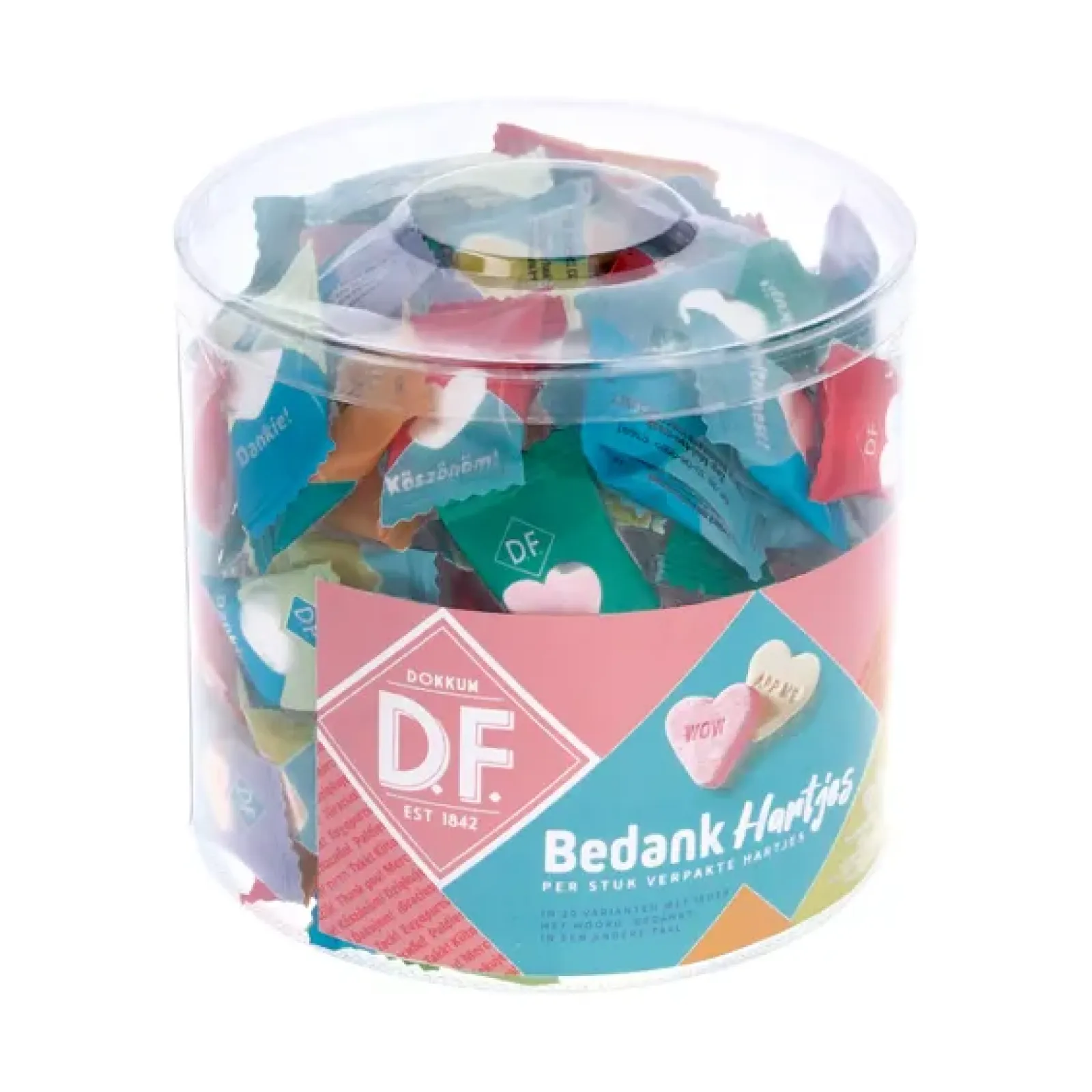 D.F. Bedankt Hartjes (200 stuks) Clearance