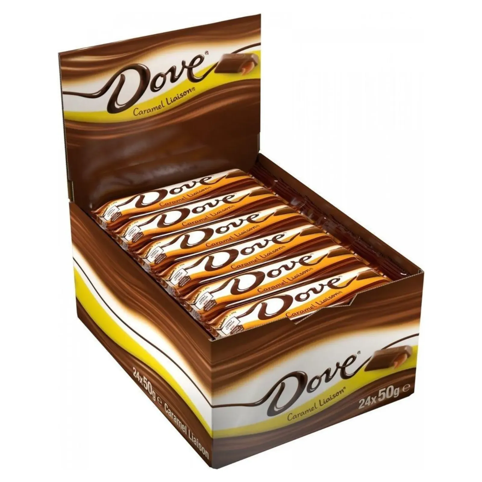 Dove Liaison Caramel Chocoladereep (24x 50gr) Online