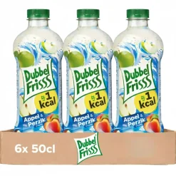 DubbelFrisss Appel Perzik 1kcal Pet (6x 50cl) Clearance