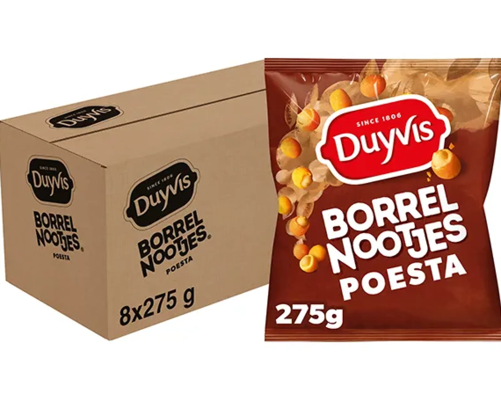 Duyvis Borrelnootjes Poesta (8x 275gr) New