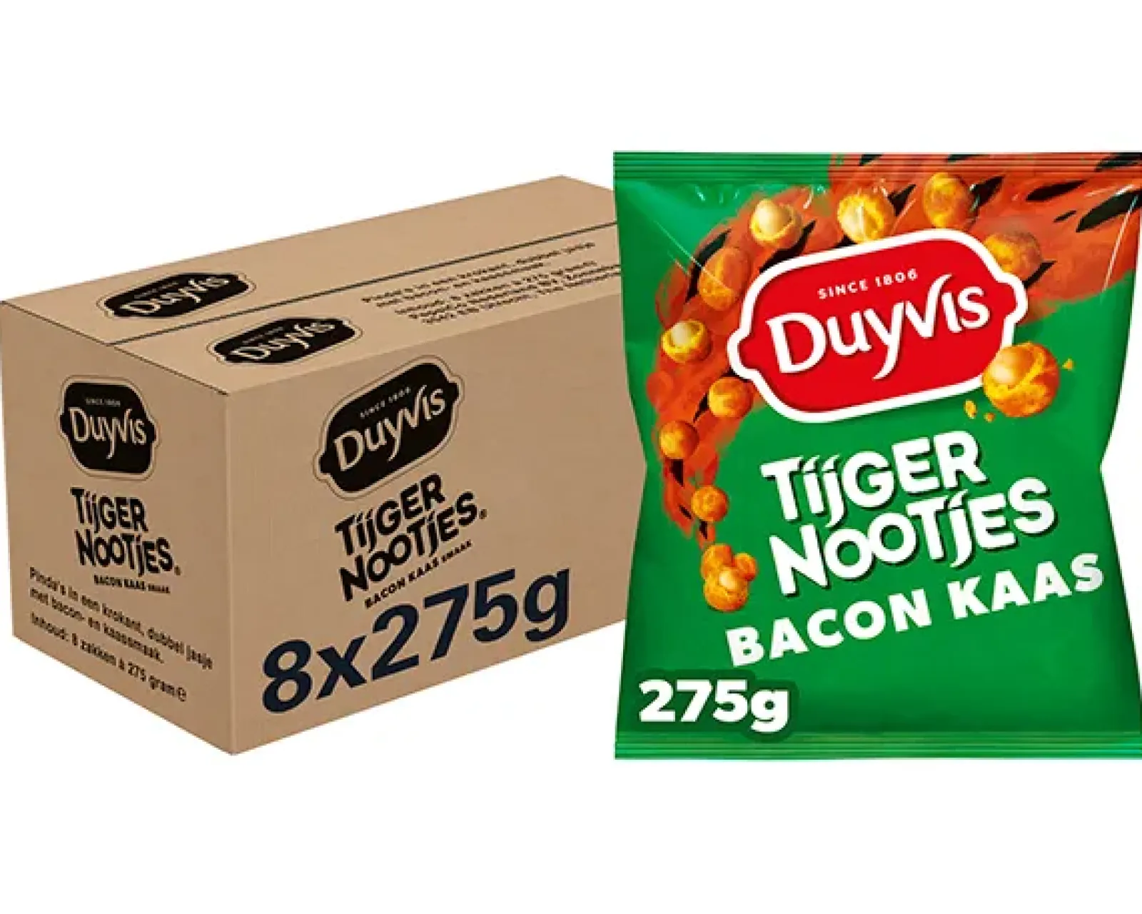 Duyvis Tijgernootjes Bacon Cheese (8x 275gr)
