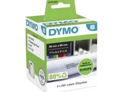 Dymo etiketten LabelWriter ft 89 x 36 mm, wit (2x 260 stuks) Clearance