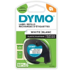 Dymo LetraTAG tape plastic wit (12mm x 4m) Best
