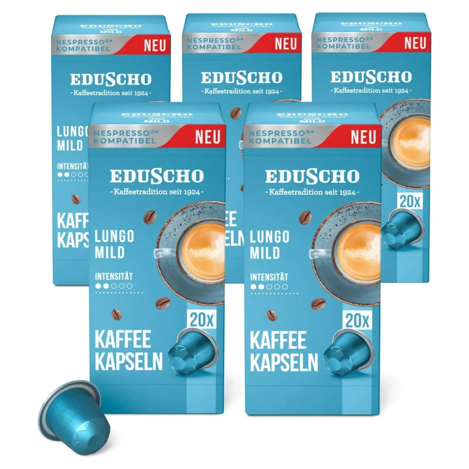 Eduscho Edu Lungo Mild Cups (5x 20 cups) Hot