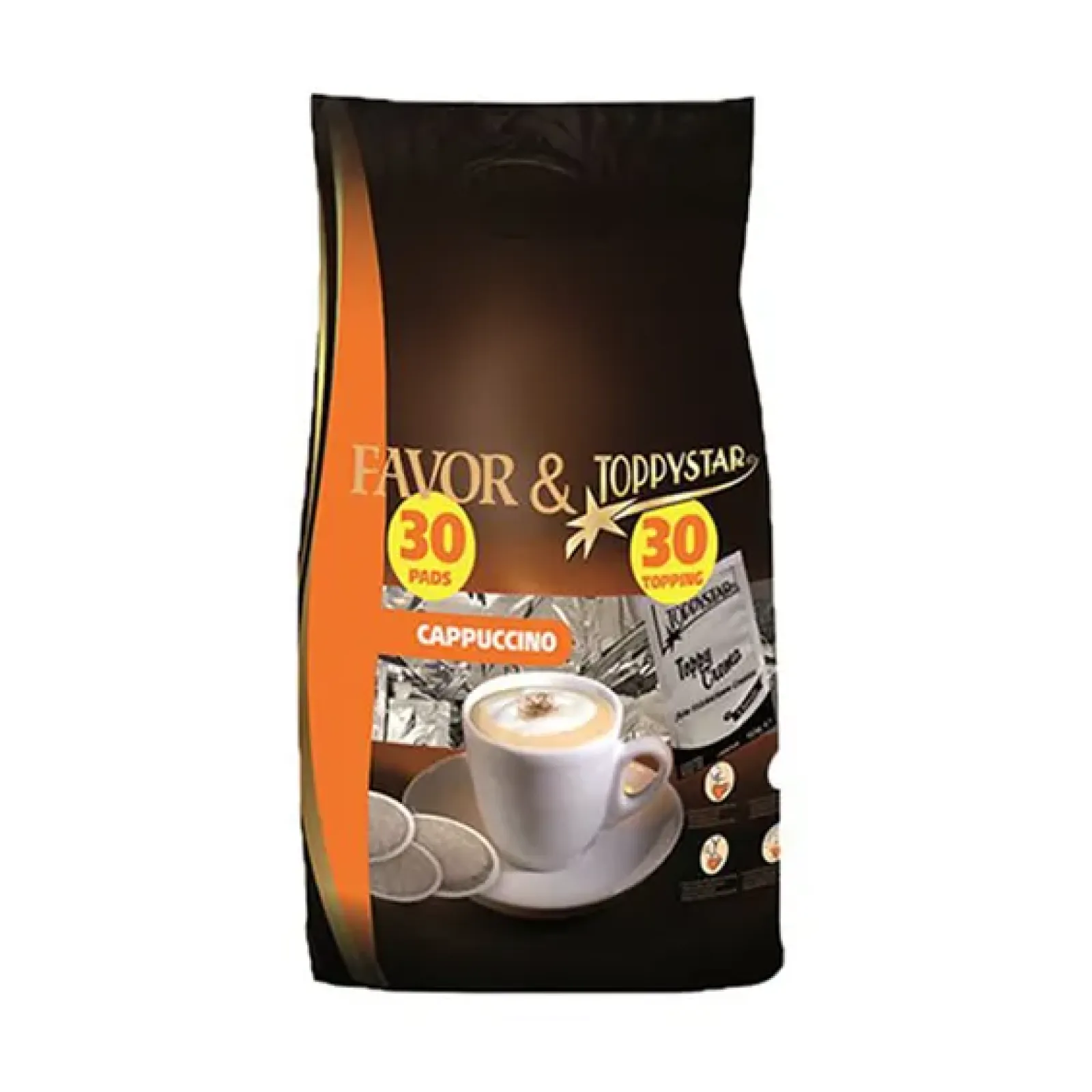 Favor Cappuccino (30 pads + 30 topping) Clearance