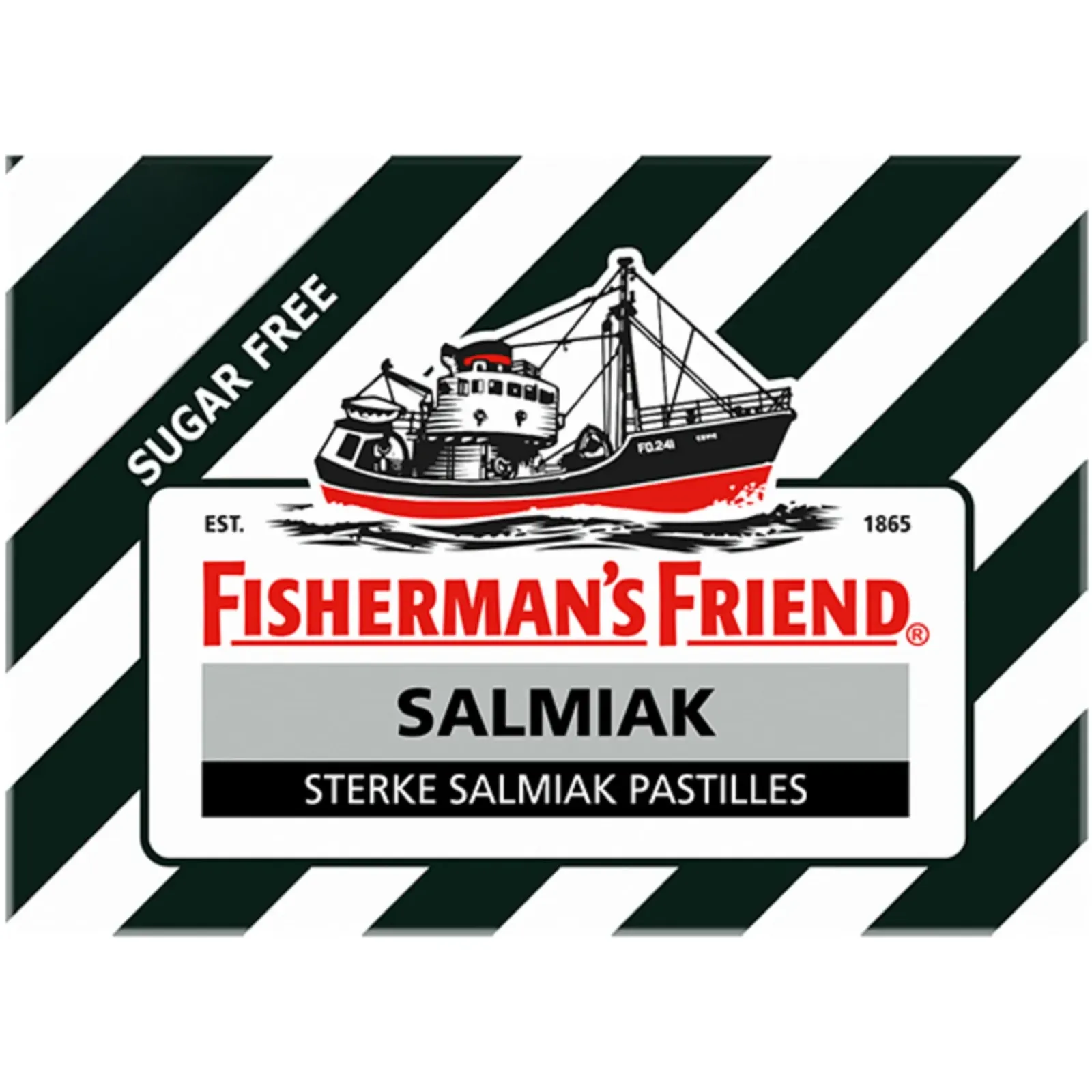 Fisherman's Friend Fisherman’s Friend Salmiak Suikervrij Zwart (24x 25gr) New