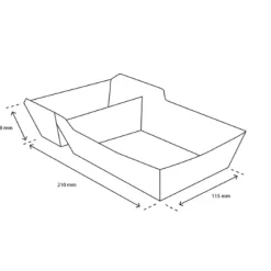 TakeAware Frietbakje A20 BIO kraft/wit (A14+saus)(400 stuks) New