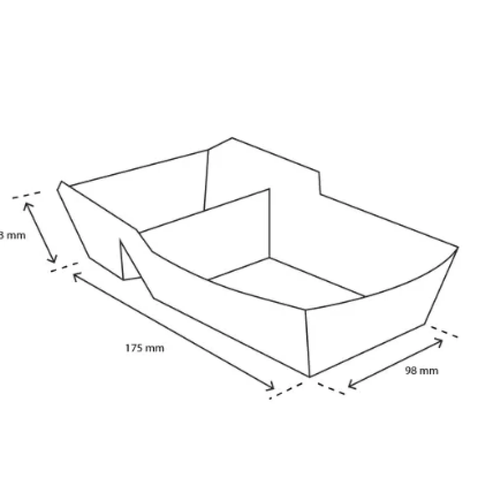 TakeAware Frietbakje A23 kraft/wit BIO (A7+saus)(400 stuks) Discount