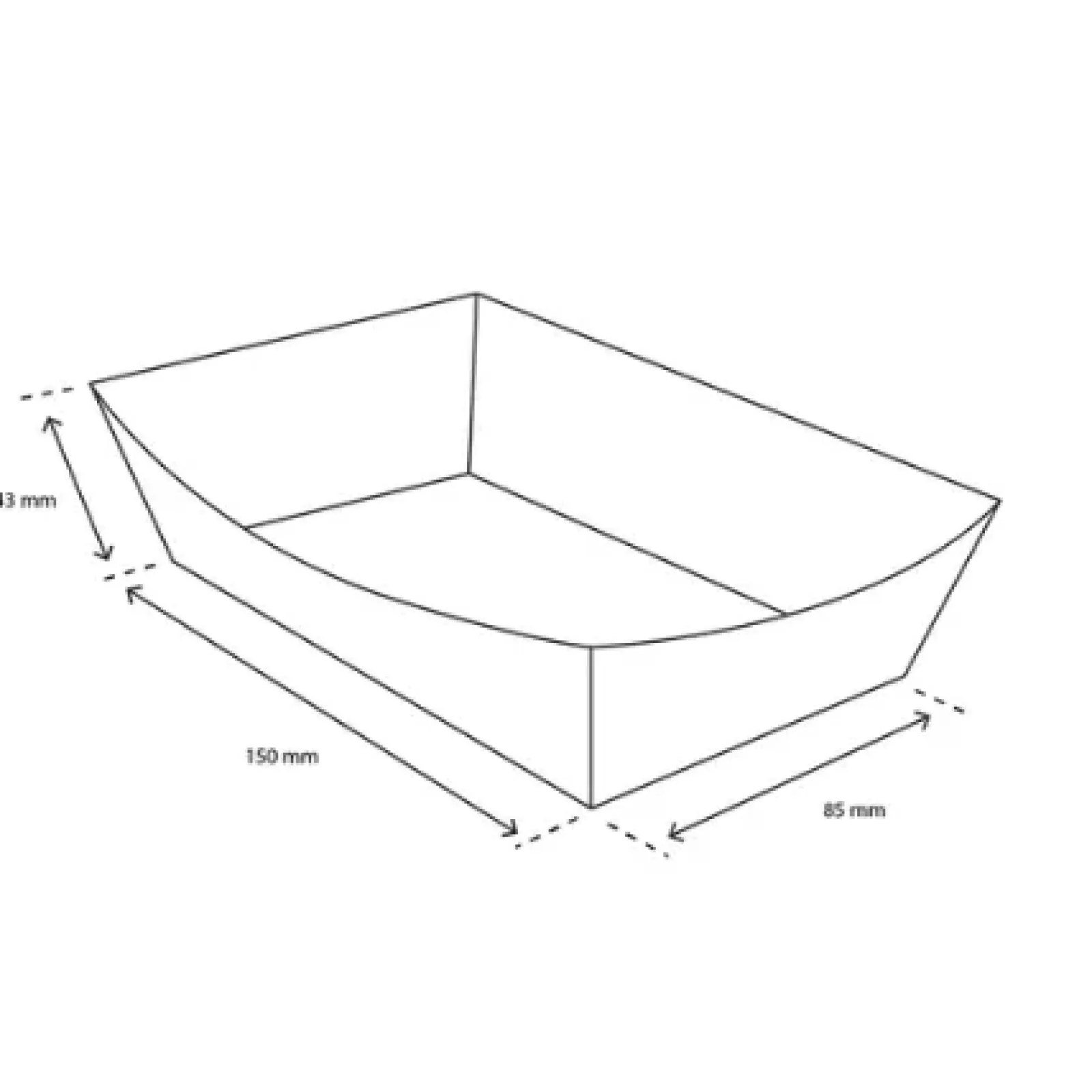 TakeAware Frietbakje A14 Kraft/Wit BIO (400 stuks) Online