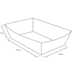 TakeAware Frietbakje A50 Kraft/Wit BIO (400 stuks)
