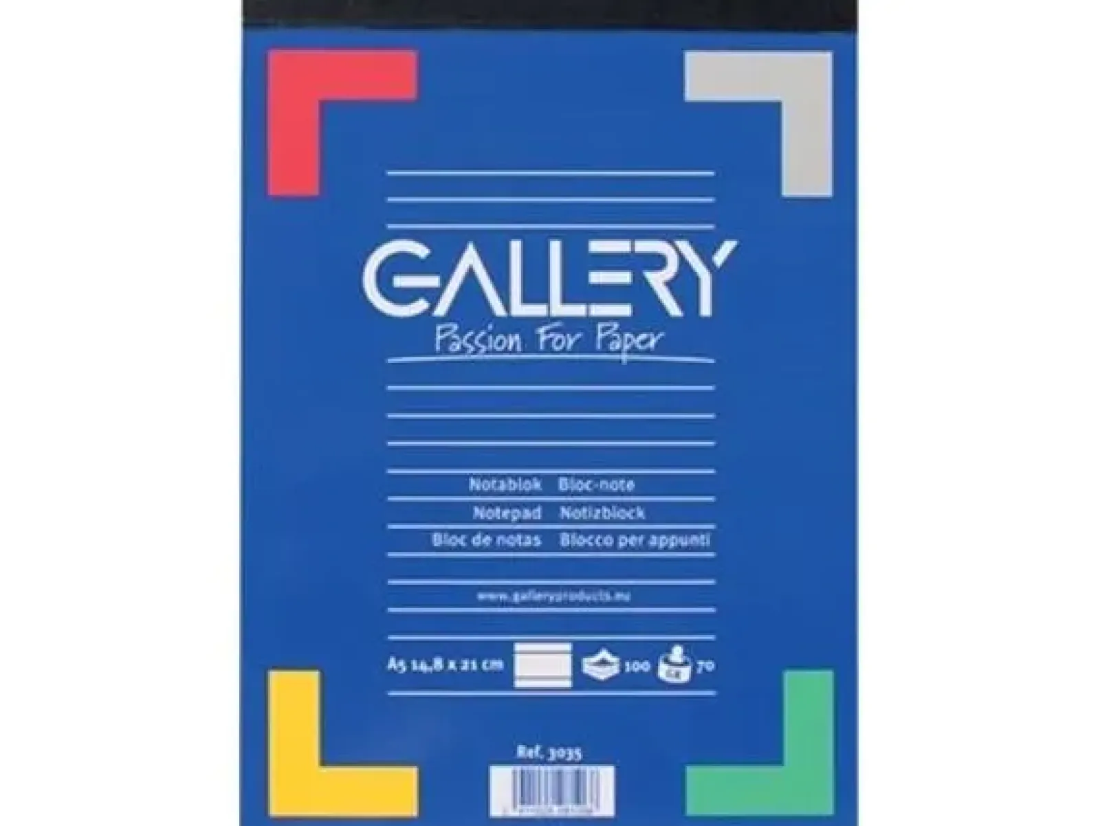 Gallery Schrijfblok, ft A5, Gelijnd, Blok van 100 Clearance