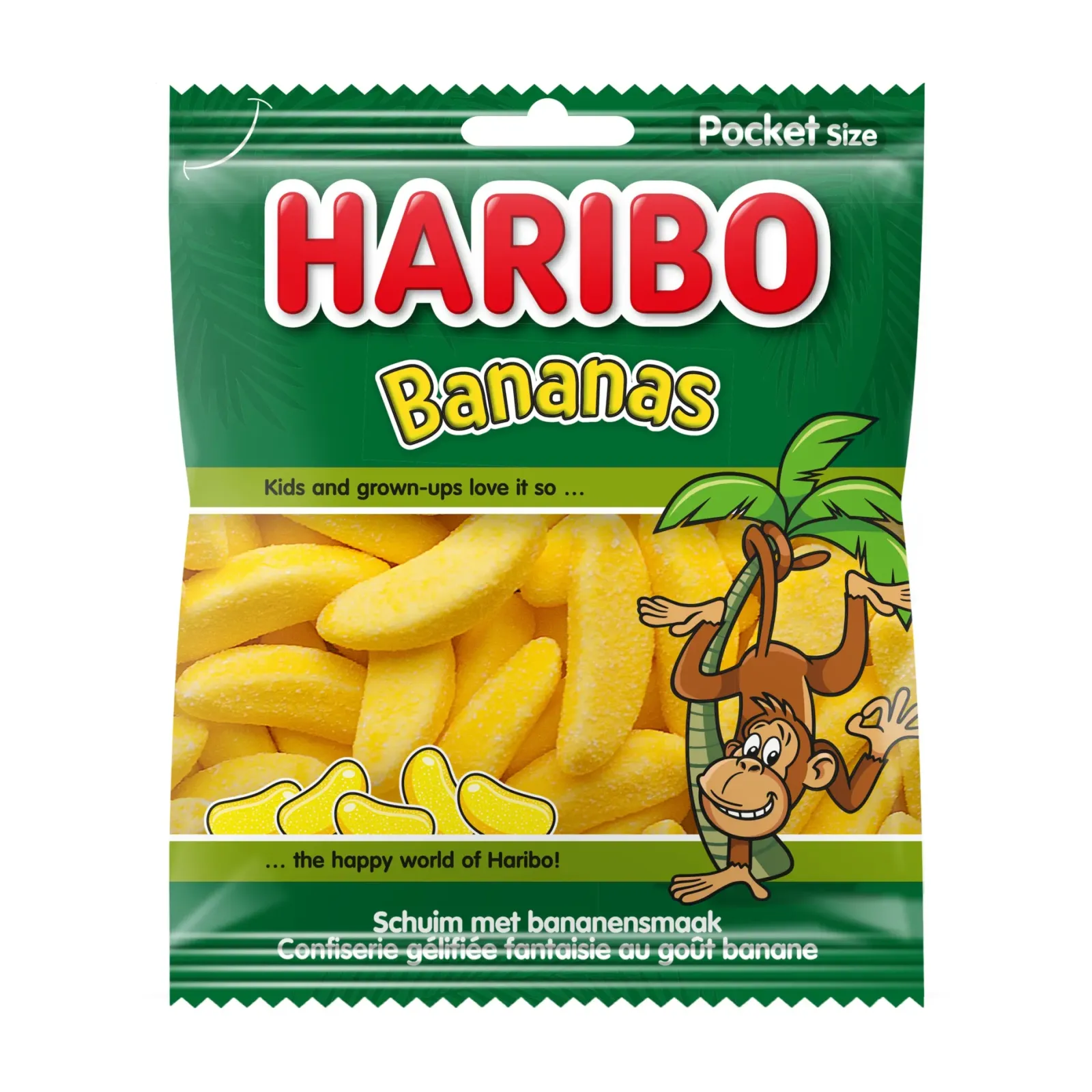 Haribo Banaan Zak (28x 70gr) Outlet
