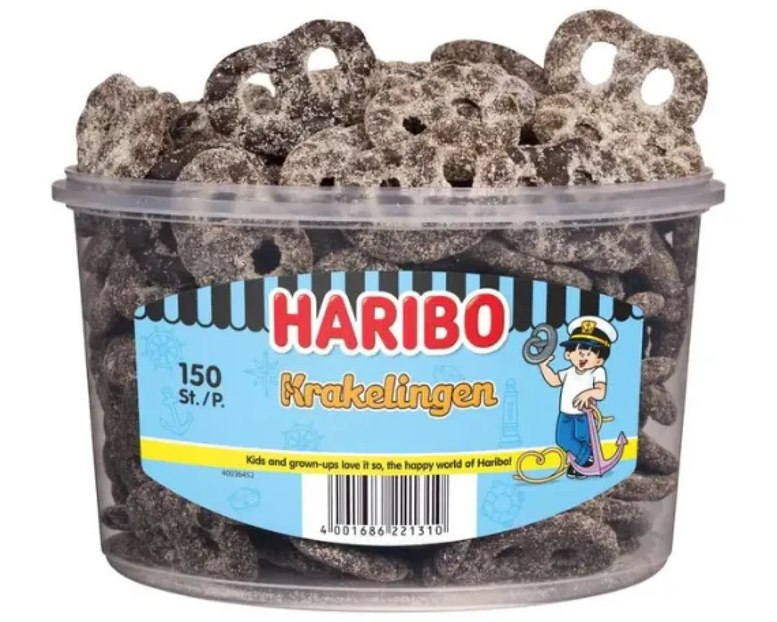 Haribo Drop Krakelingen (150 stuks) Hot