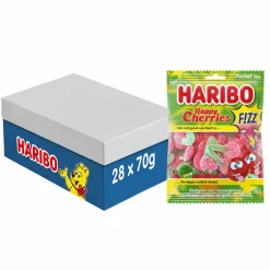 Haribo happy cherries F!ZZ zakje (28x 70gr) Sale