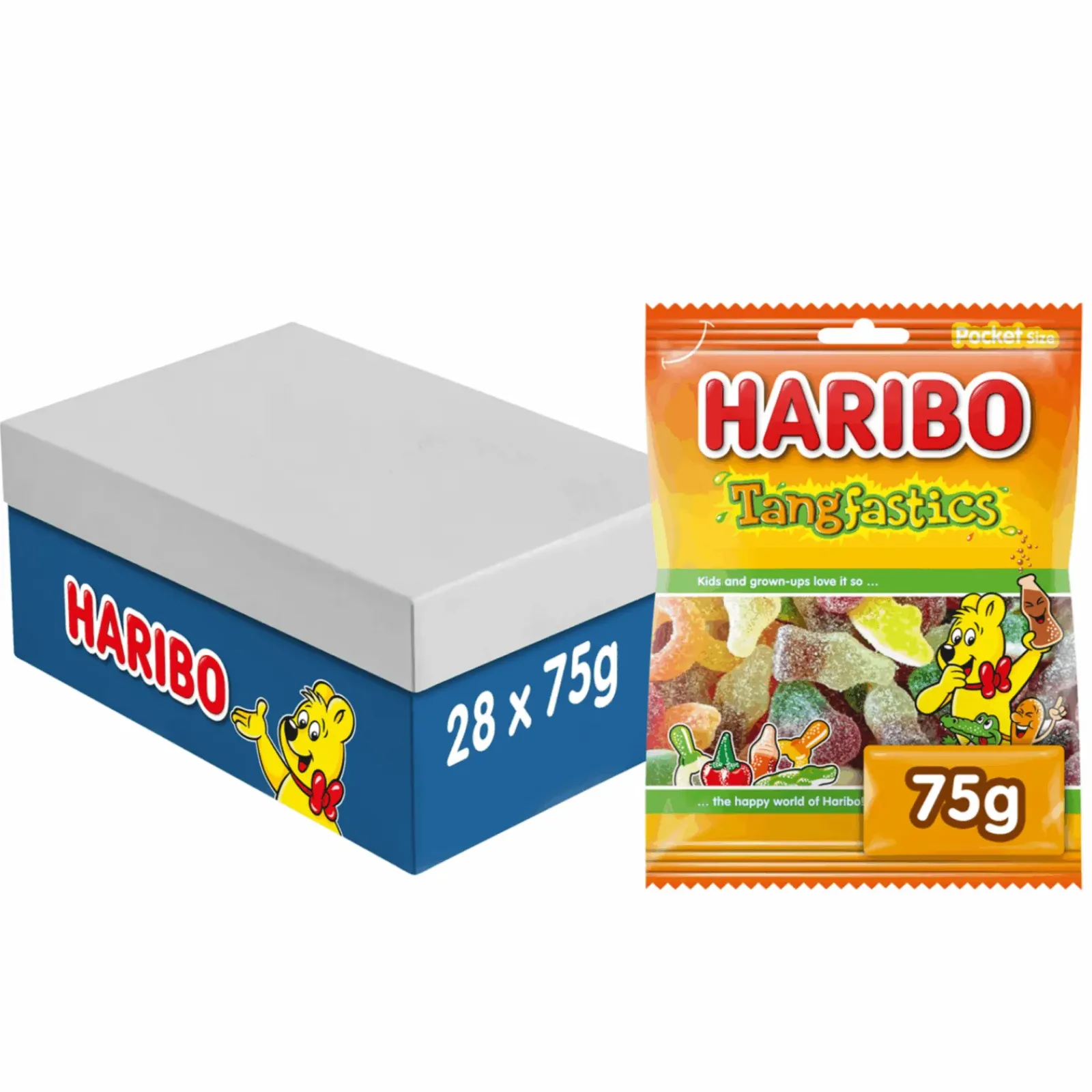 Haribo Tangfastics Zakje (28x 75gr) New