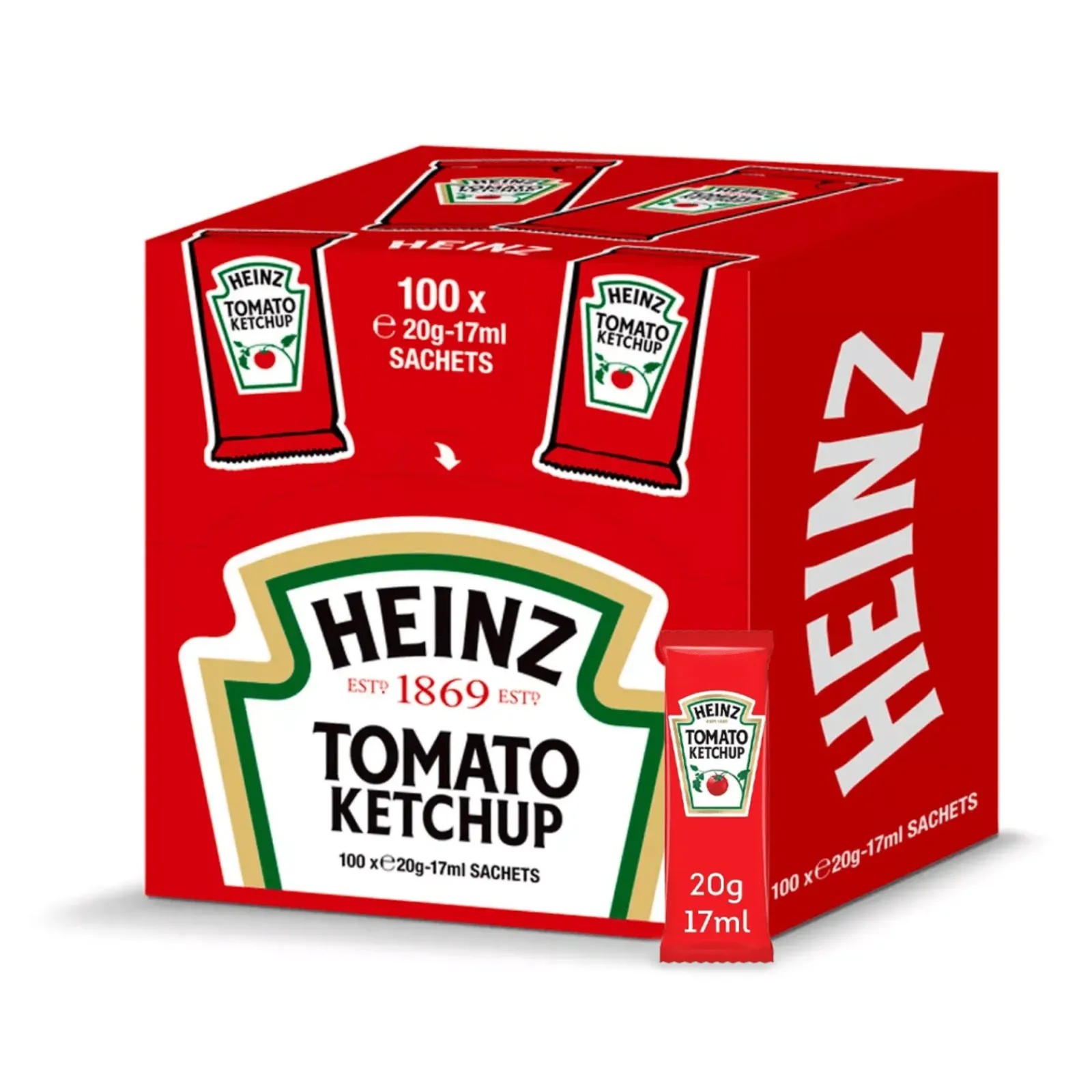 Heinz Tomatenketchup Sachets (100x 17ml) Hot