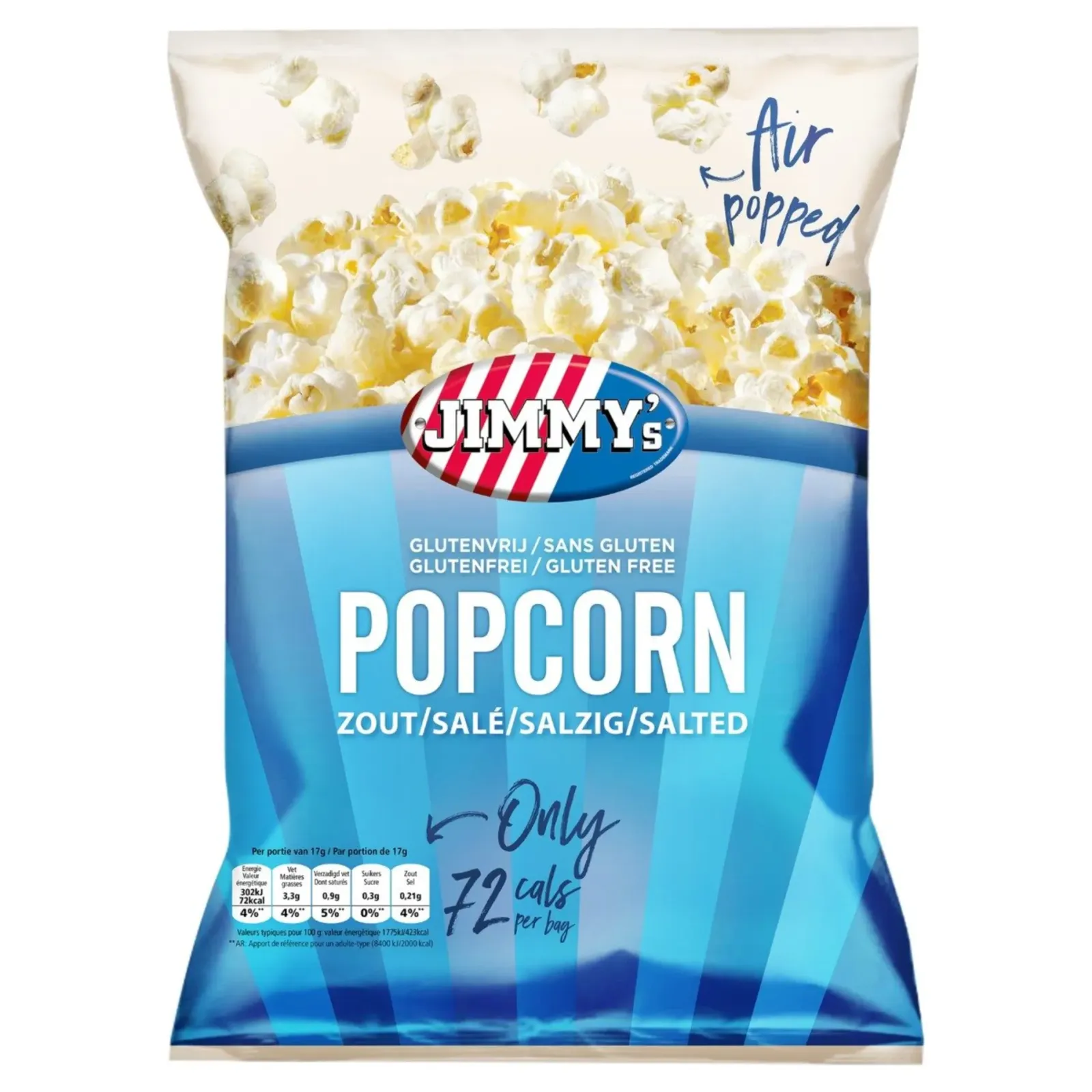 Jimmy's Jimmy’s Popcorn Zout Mini Bag (21x 17gr) Outlet