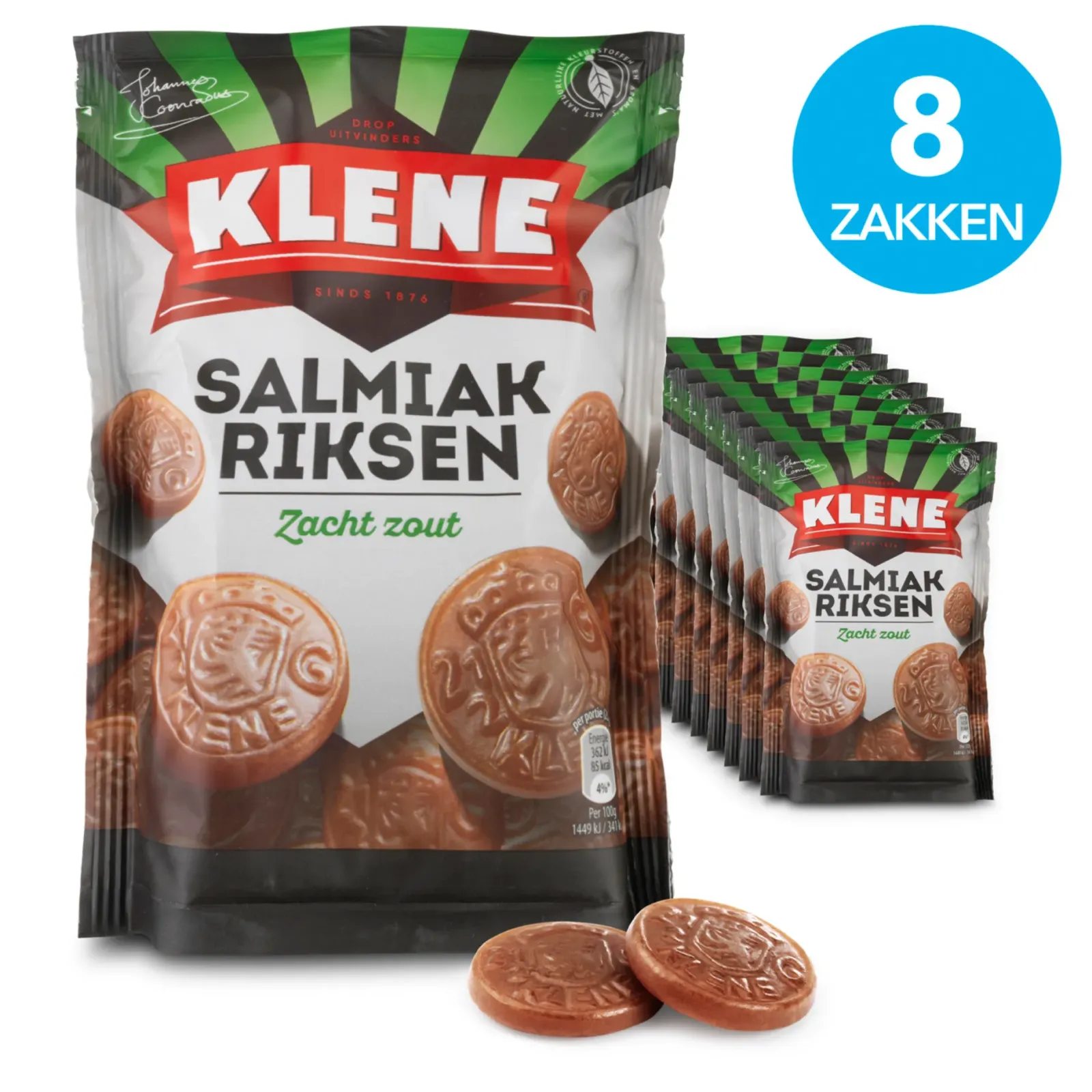 Klene Salmiakriksen zak (8x 210gr) Online