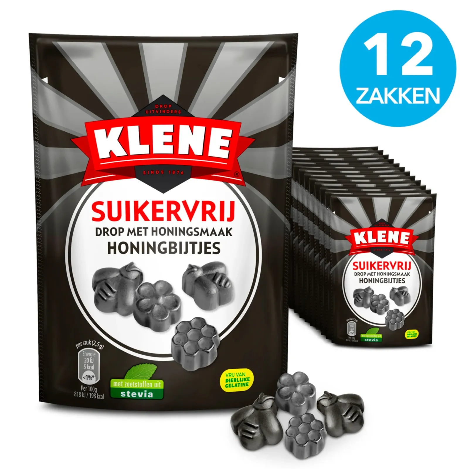 Klene Suikervrij Honingbijtjes (12x 110gr) Clearance