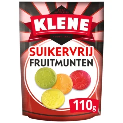 Klene Suikervrij Winegums Fruitmunten (12x 110gr) Outlet