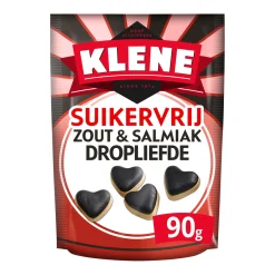 Klene Suikervrij Zout & Salmiak Dropliefde zakje (12x 90gr) Sale