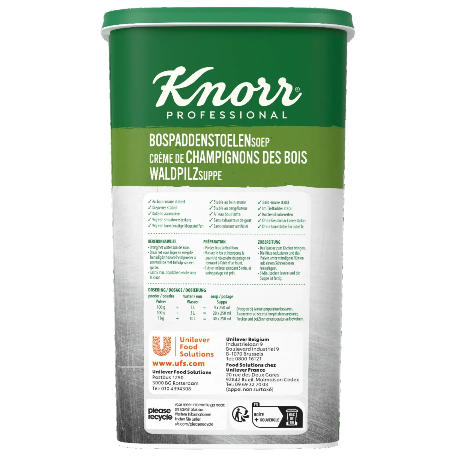 Knorr Bospaddenstoelen Soep (10 liter) Hot