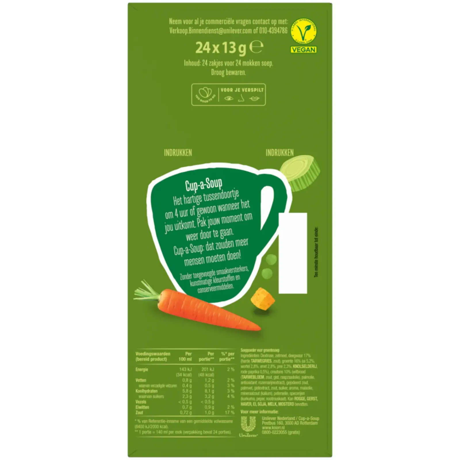 Knorr Cup-a-Soup Groente (24×140 ml) Hot