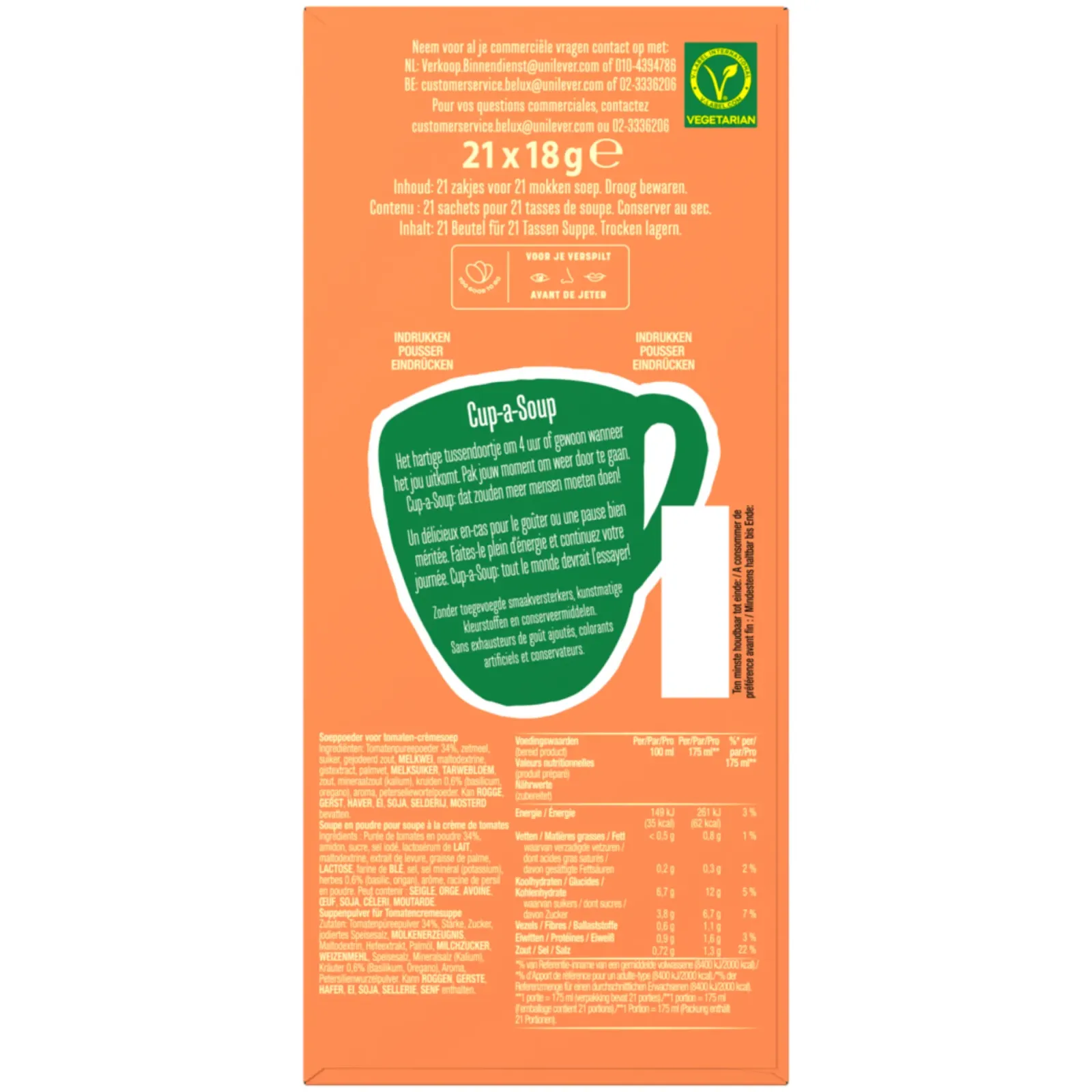 Knorr Cup-a-Soup Tomaten Créme (21 x 175 ml) Best