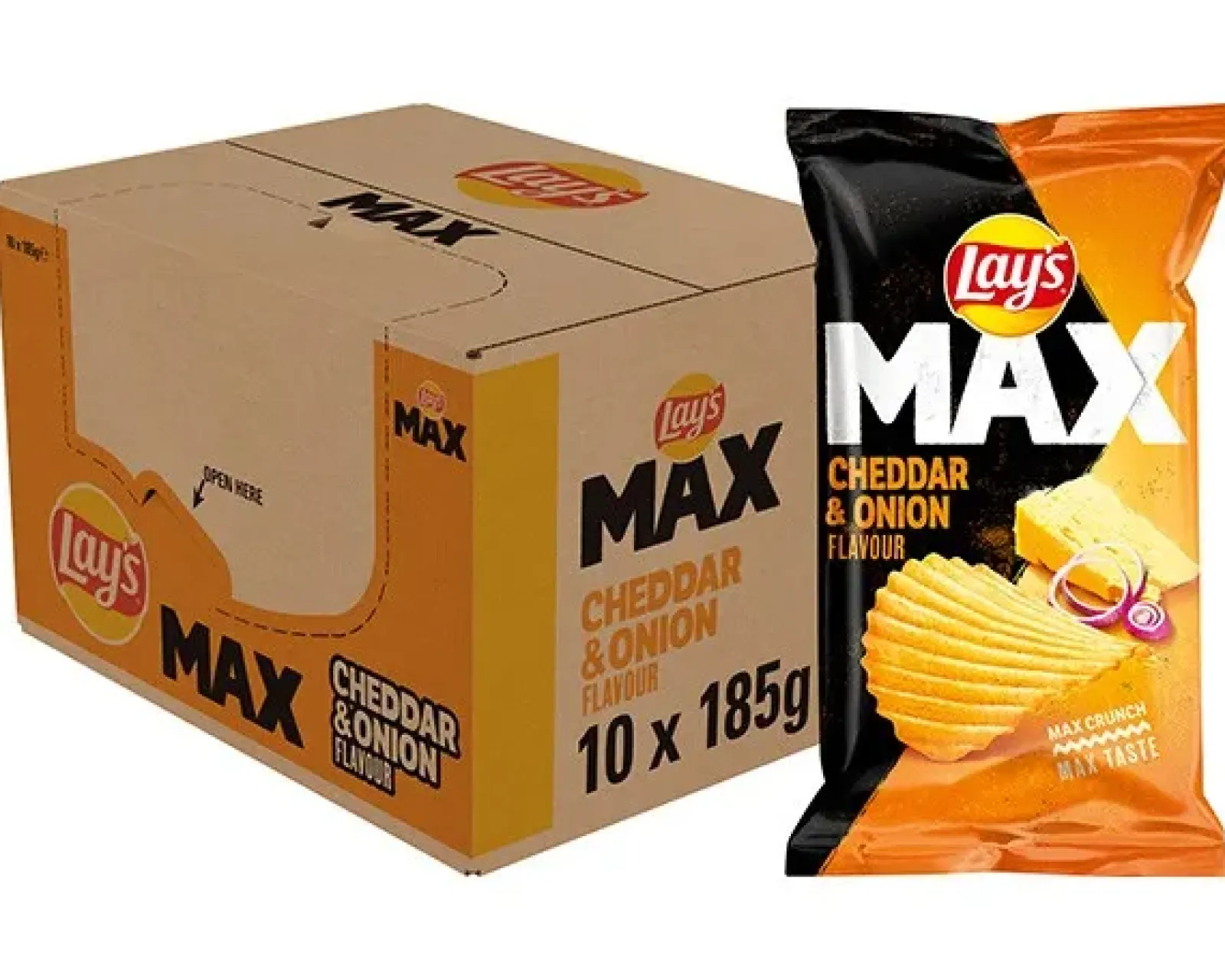 Lay's Lay’s MAX Cheddar & Onion (10x 185gr) New