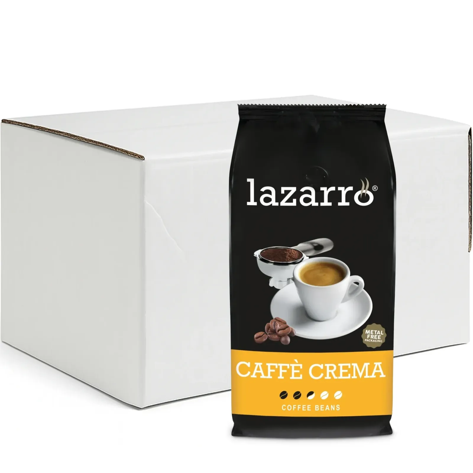 Lazarro Caffe Crema bonen (8x 1kg) Outlet