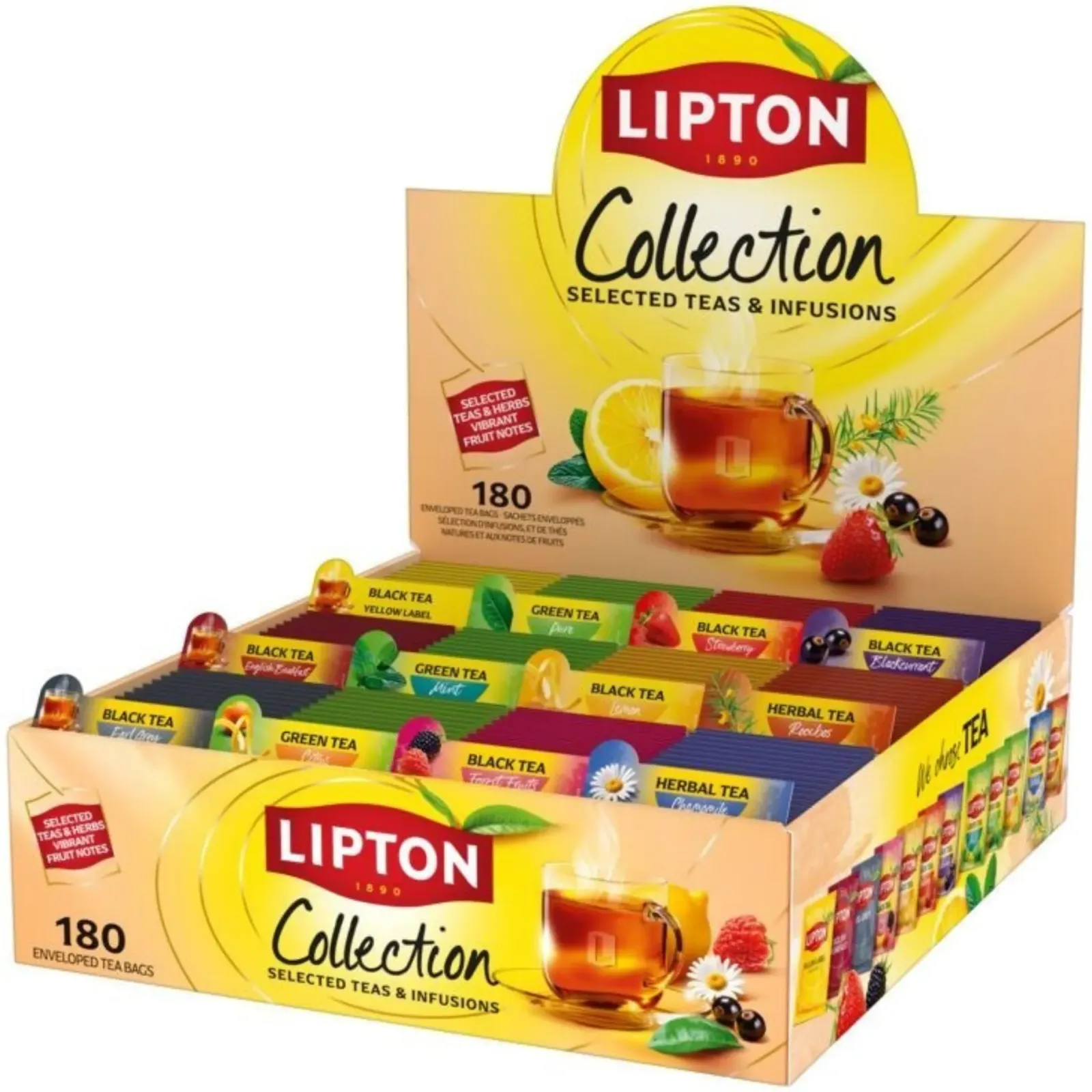 Lipton Feel Good Selection Thee Variety Pack assortimentsdoos (180 stuks) Clearance