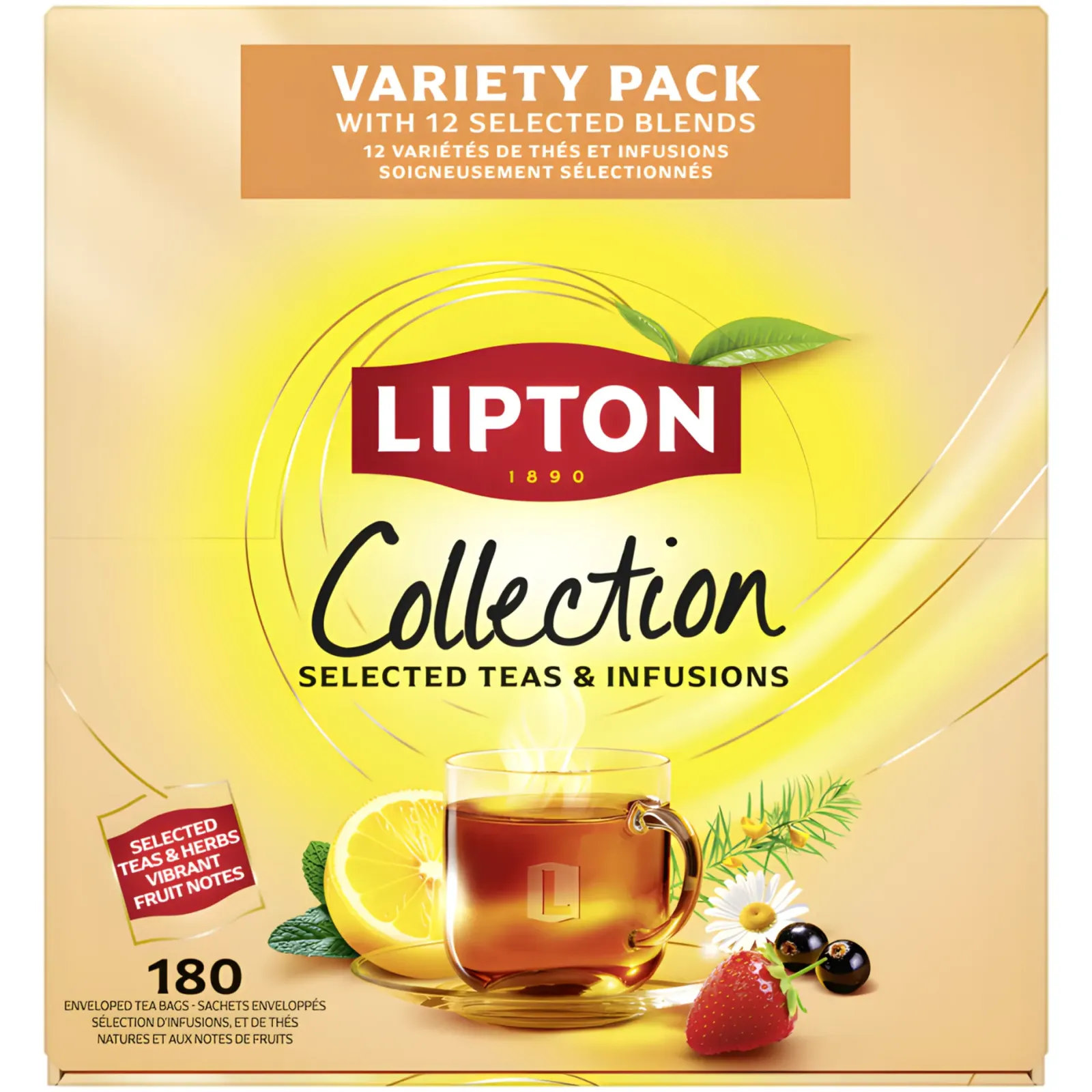 Lipton Feel Good Selection Thee Variety Pack assortimentsdoos (180 stuks) Clearance
