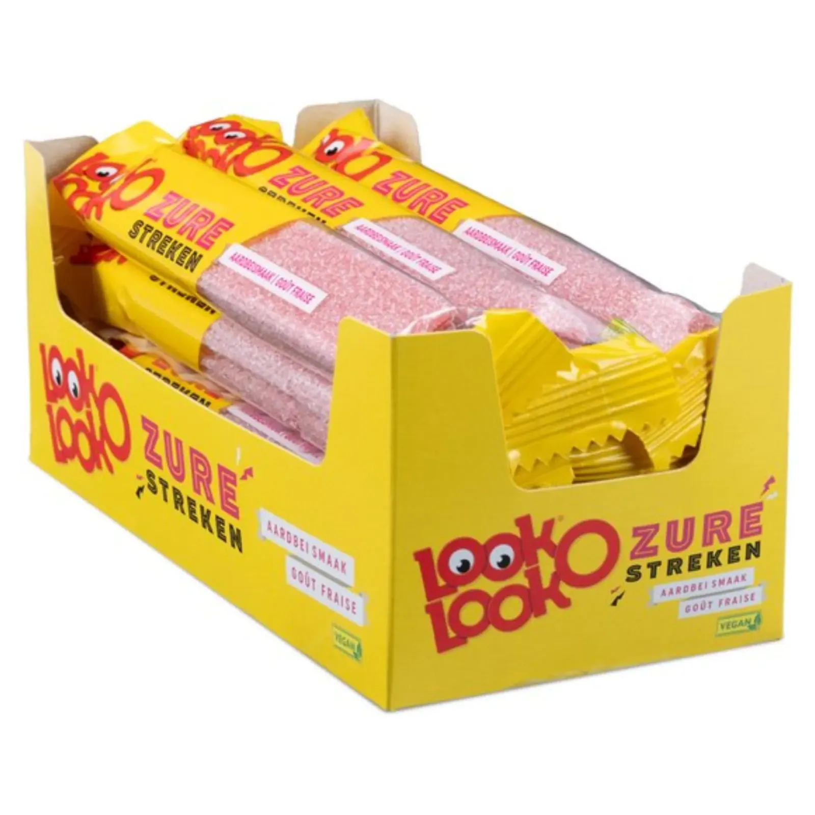Look o Look Look-O-Look Zure Streken Aardbei (12x 58g)