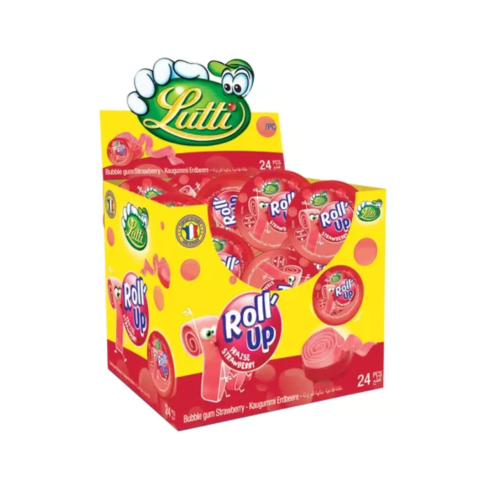 Lutti Roll Up Aardbei (24 stuks) New