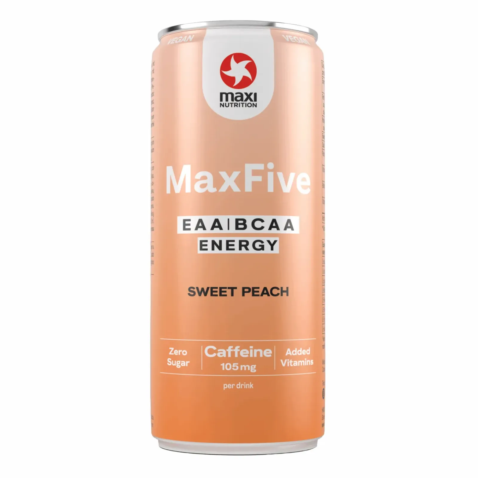 Maxi Nutrition MaxiNutrition MaxFive EAA/BCAA Energy Drink Peach blik (12x 330ml) Sale