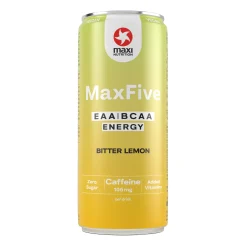 Maxi Nutrition MaxiNutrition MaxFive Energy Drink Bitter Lemon blik (12x 330ml) Sale