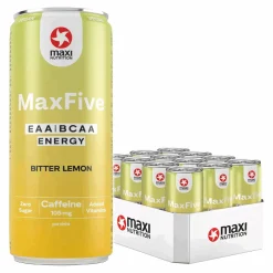 Maxi Nutrition MaxiNutrition MaxFive Energy Drink Bitter Lemon blik (12x 330ml) Sale