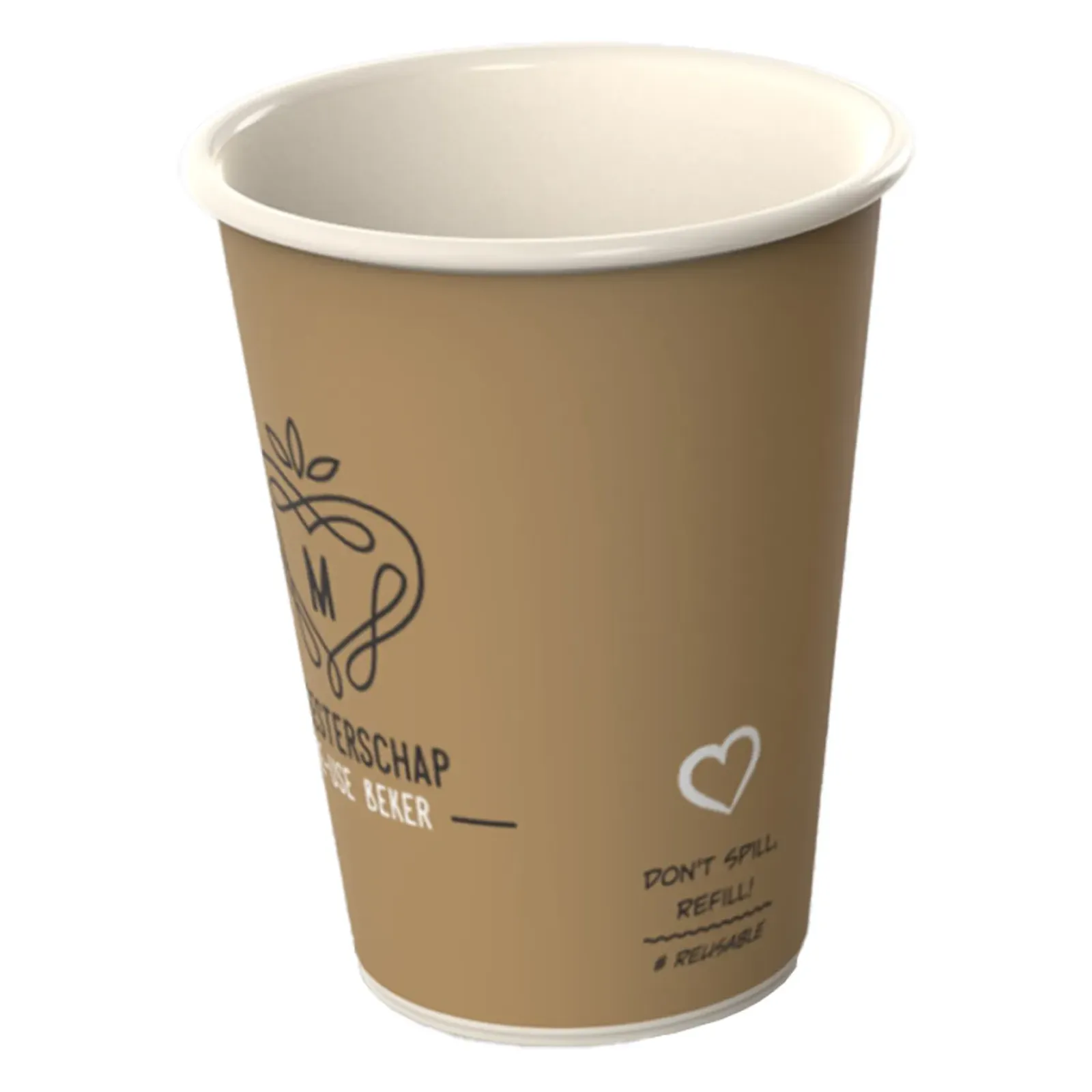 Meesterschap Reusable Plastic Koffiebeker (400x180cc) Best