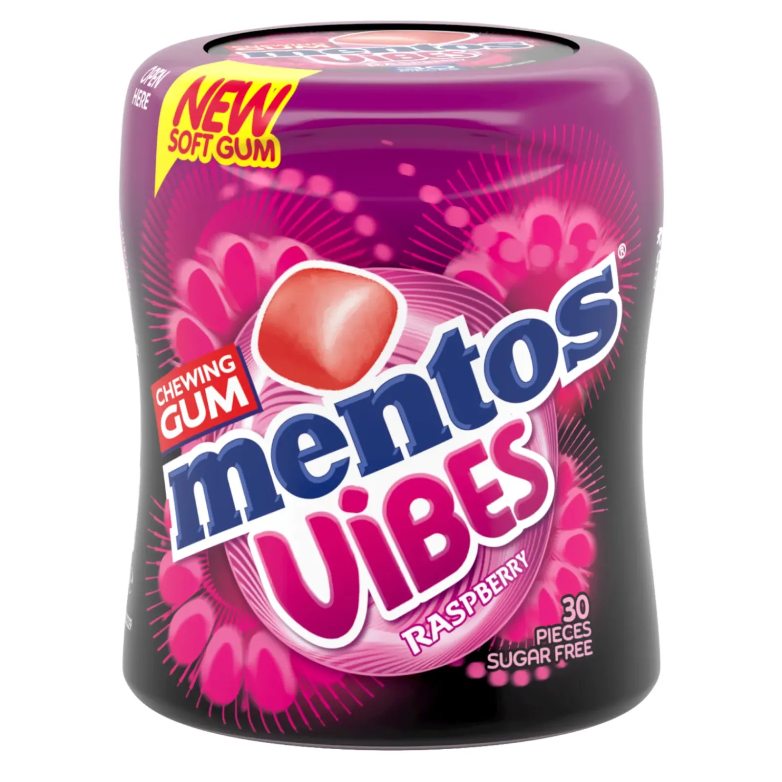 Mentos Gum Vibes Raspberry (6x 30 stuks) Clearance