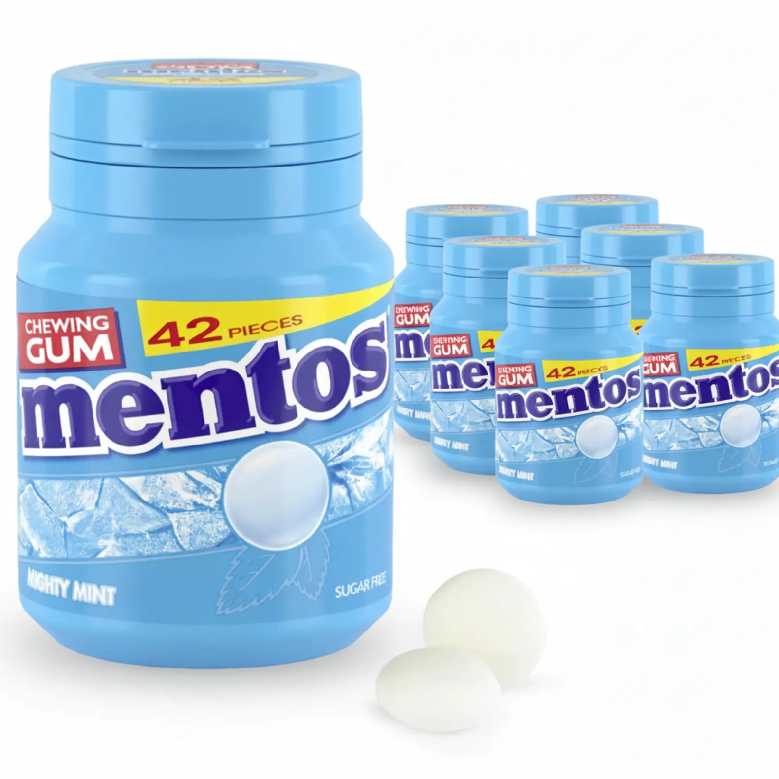 Mentos Kauwgom Mighty Mint Bottle (6x 42 stuks) Hot